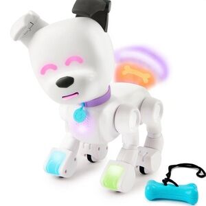 Interactive White Robot Dog Toy Dog-E